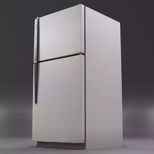 Old Fridge of the 90s Low-poly 3D model