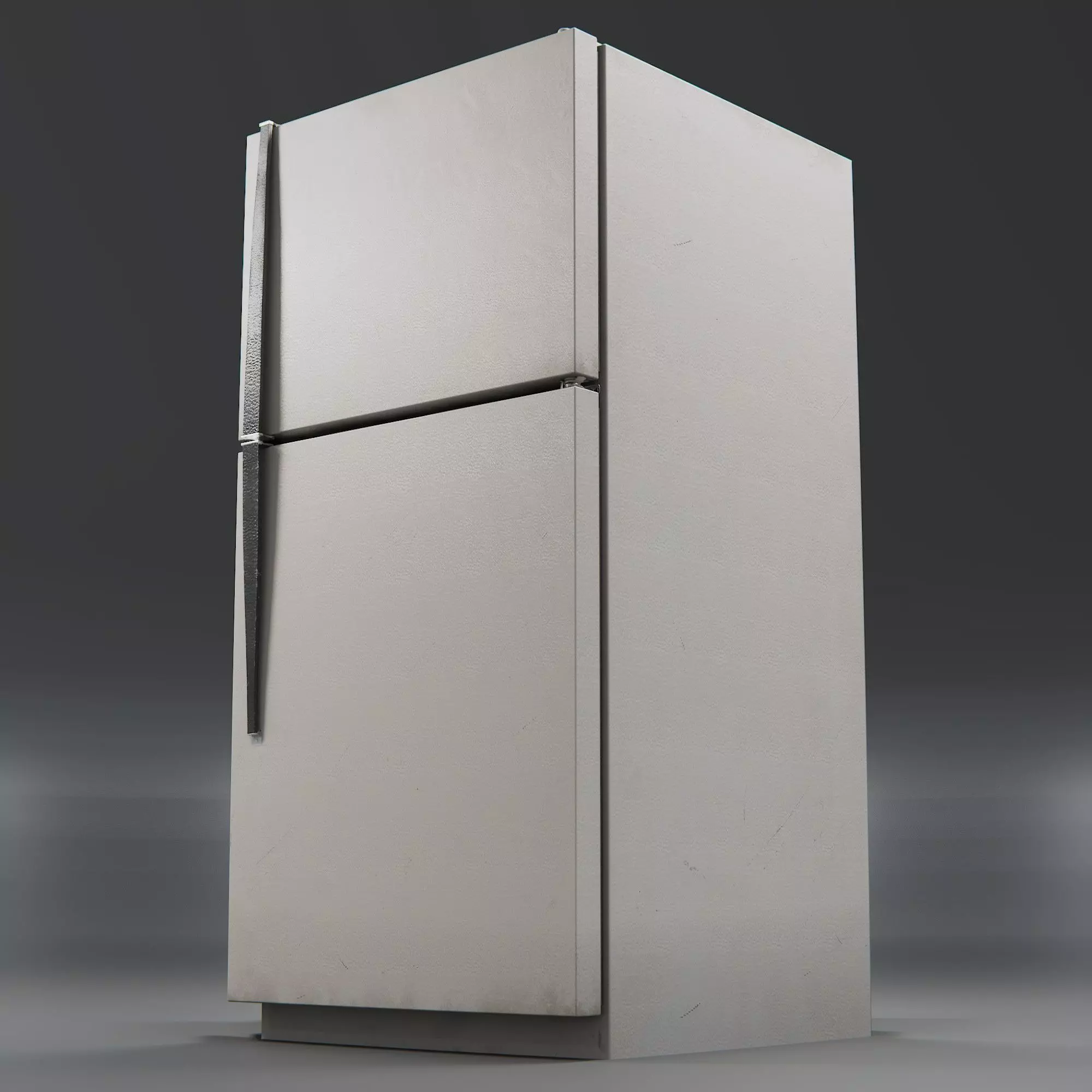 Old Fridge of the 90s Low-poly 3D model_0
