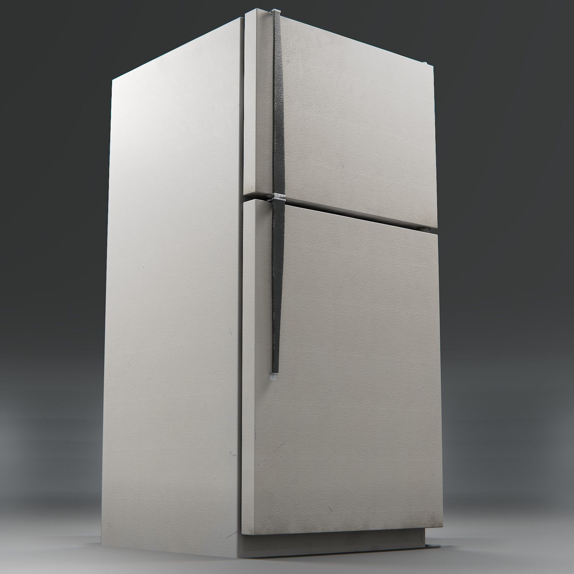 Old Fridge of the 90s Low-poly 3D model_2