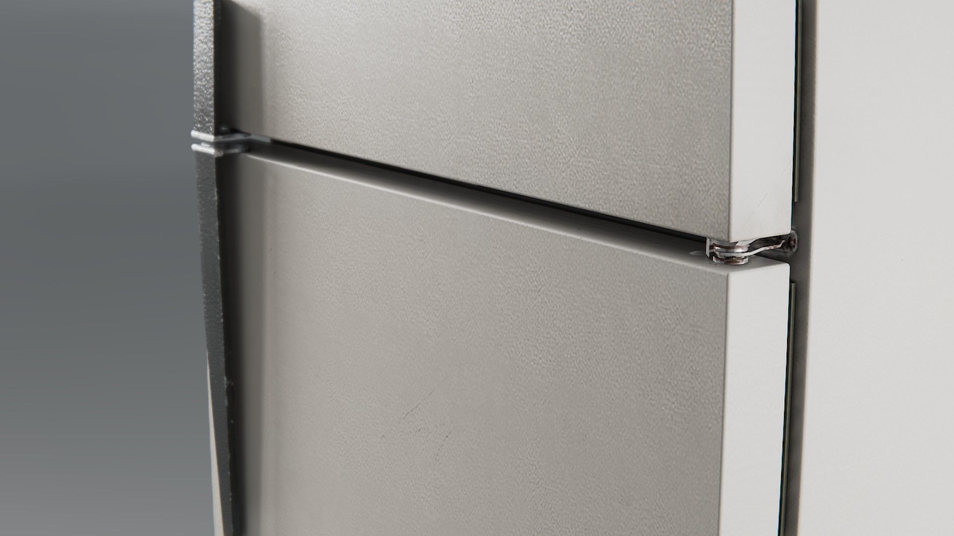 Old Fridge of the 90s Low-poly 3D model_7