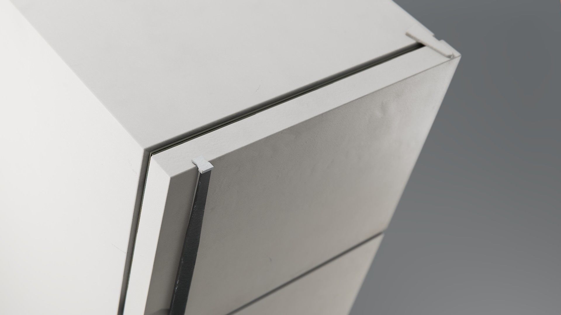 Old Fridge of the 90s Low-poly 3D model_6