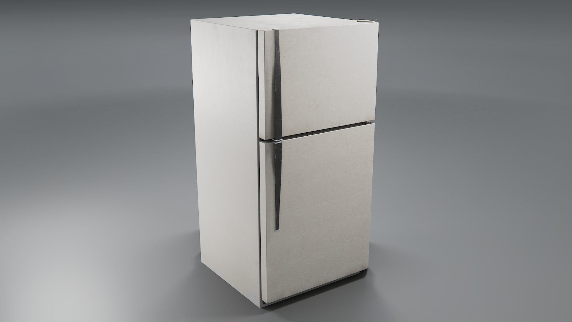 Old Fridge of the 90s Low-poly 3D model_4