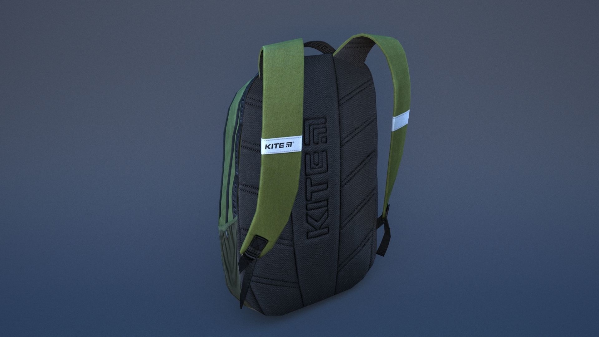 Backpack with orange straps Low-poly 3D model_31