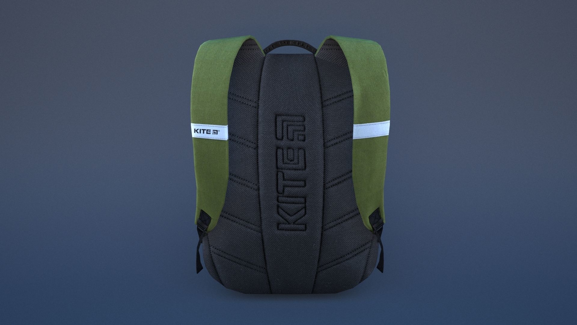 Backpack with orange straps Low-poly 3D model_27