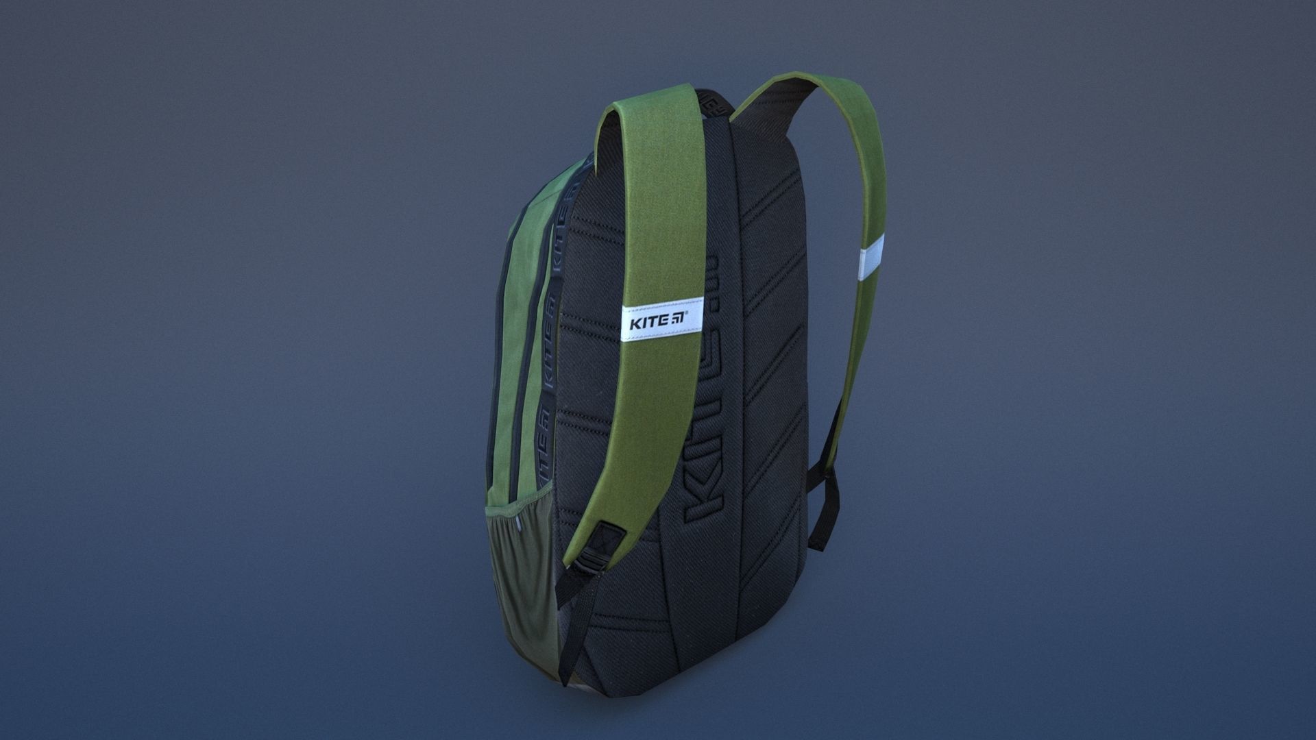 Backpack with orange straps Low-poly 3D model_32