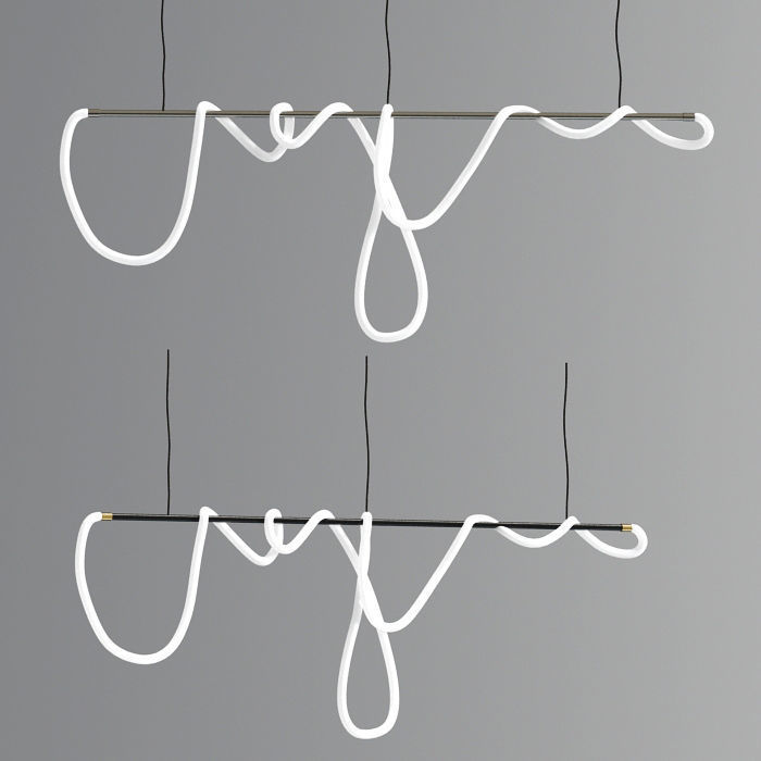 Modern Ceiling Suspension Hanging Pendant 3D model_3