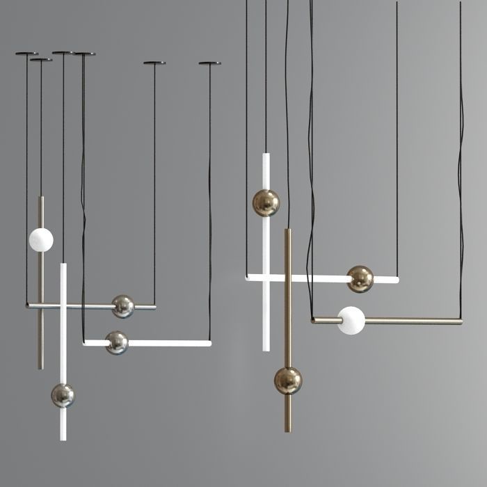 Modern Ceiling Suspension Pendant Collection 3D model_2