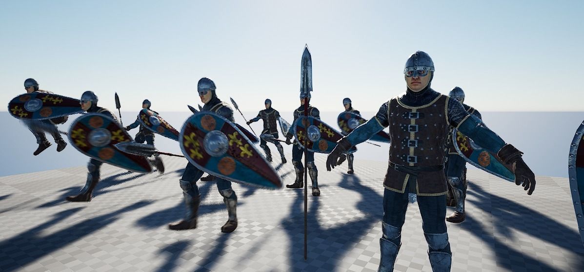 Guard knight Low-poly 3D model_18