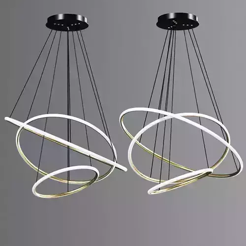 Modern Circular Led Ceiling Chandelier 3D model