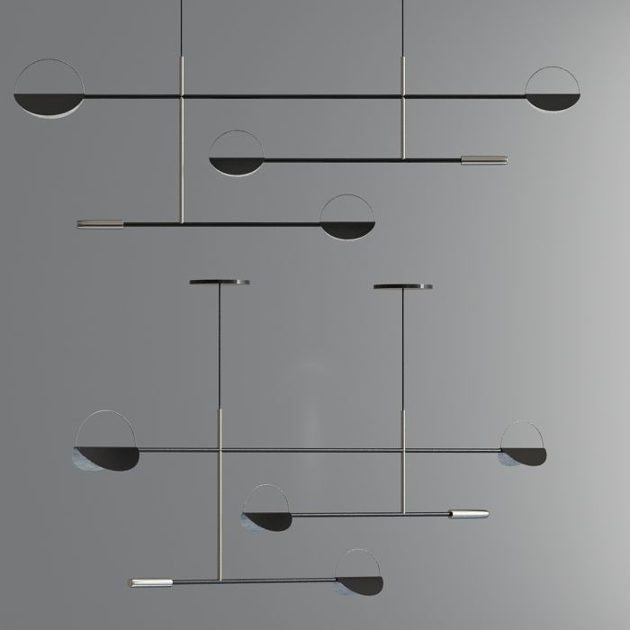 Modern Led Pendant Light Collection 3D model_4