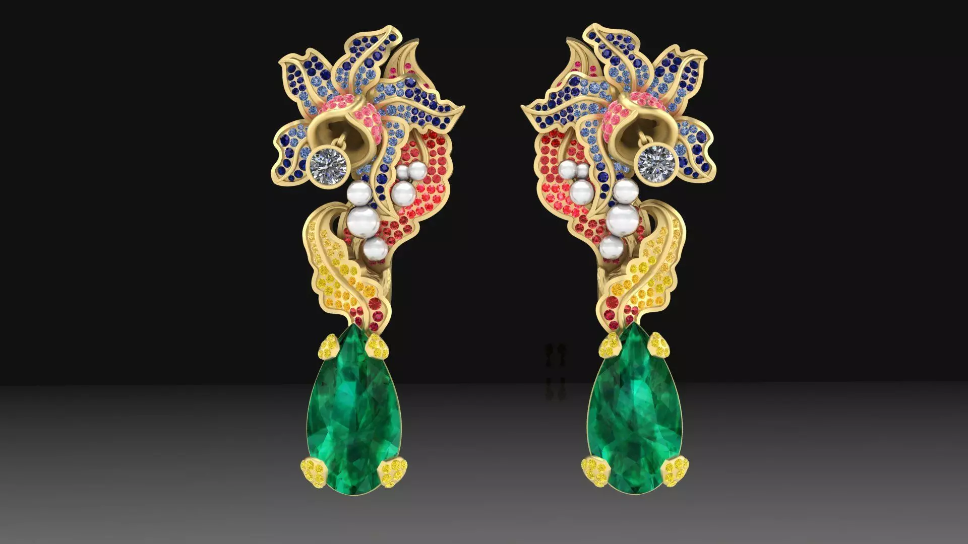 Rich Earrings 3D print model