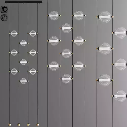 Abacus Floor To Ceiling Led Linear Suspension