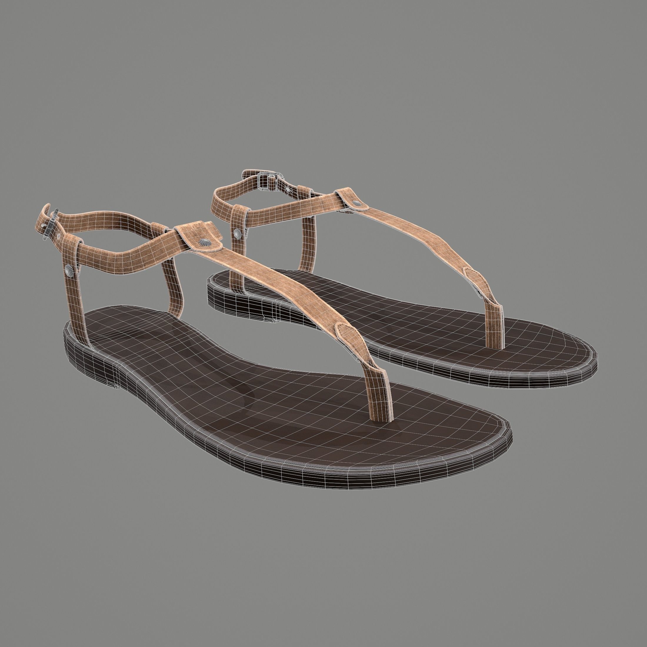 Sandals 3D model_4