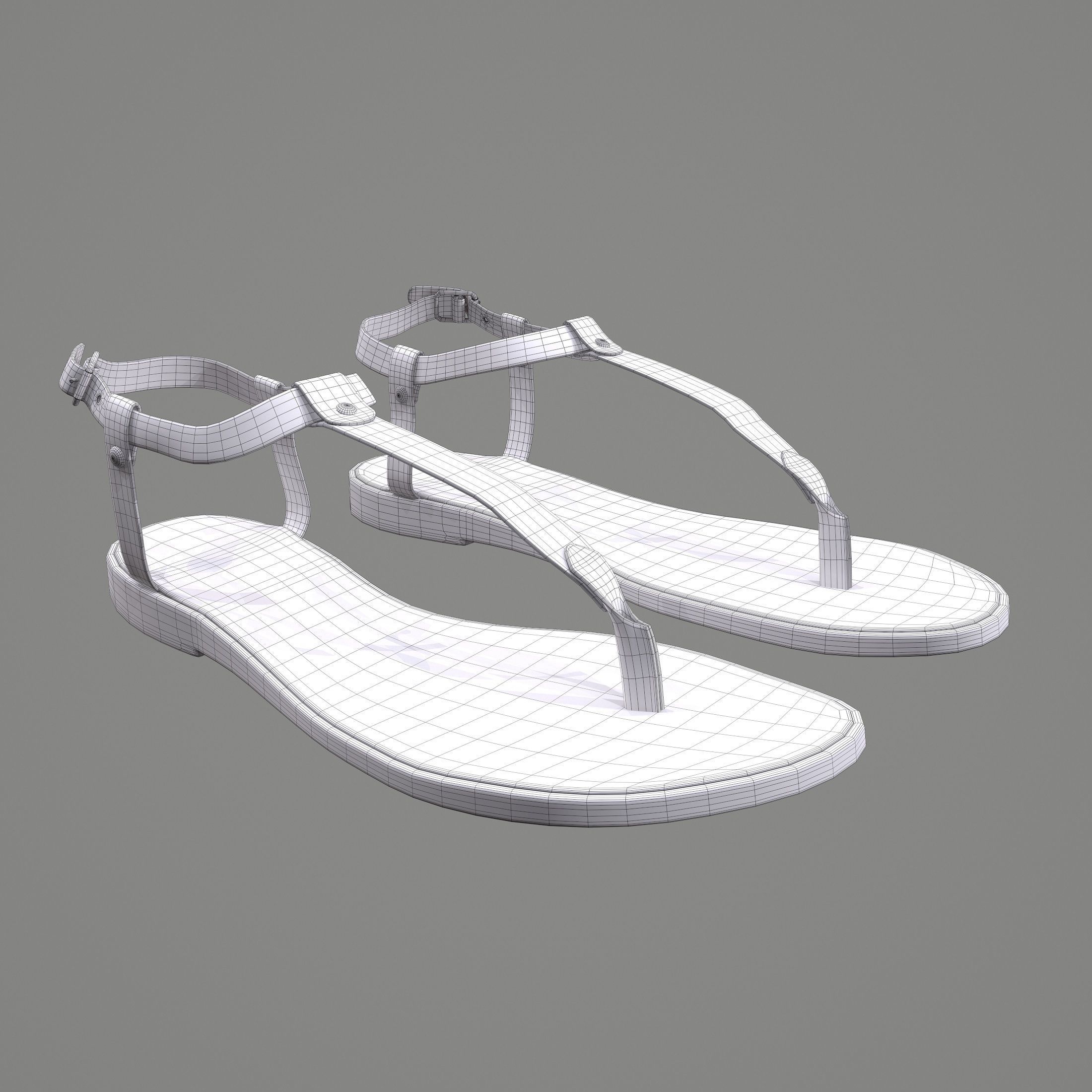 Sandals 3D model_5