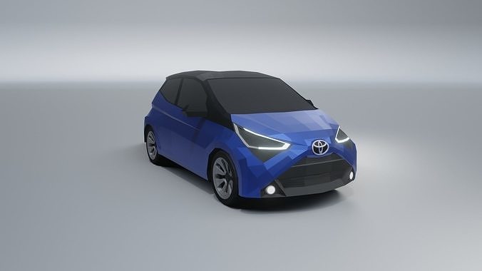 Toyota Aygo lowpoly 3D model Low-poly 3D model