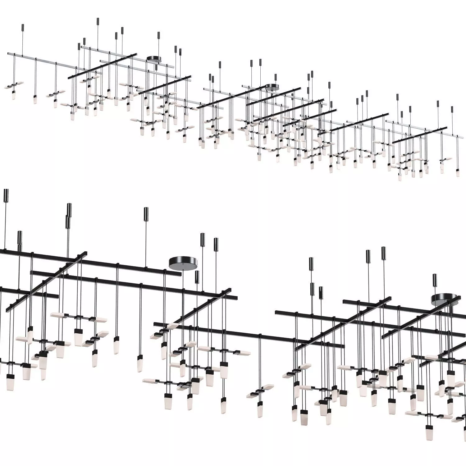 Suspenders Gallery Multi Light Pendant 3D model_0