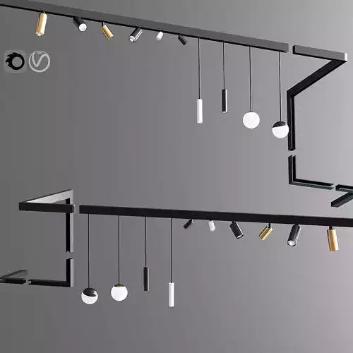 Suspensions Modules Ceiling Track Light 3D model