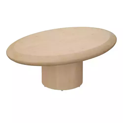 Pacific Natural Wood Oval Coffee Table Crate and Barrel