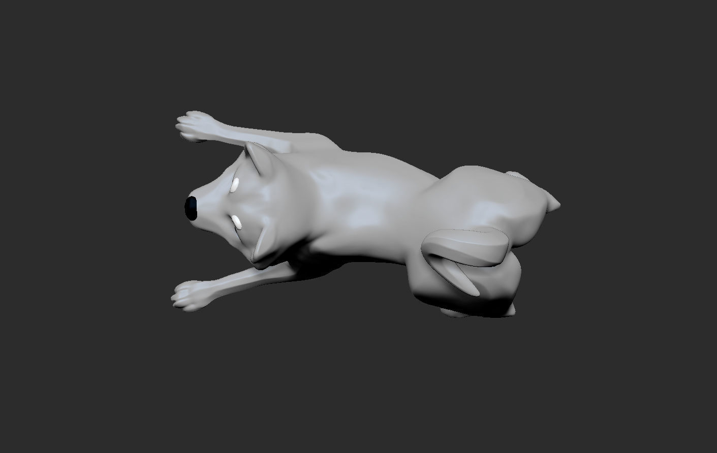 Doggie Shiba-inu 02 statuette 3D print model 3D print model_14