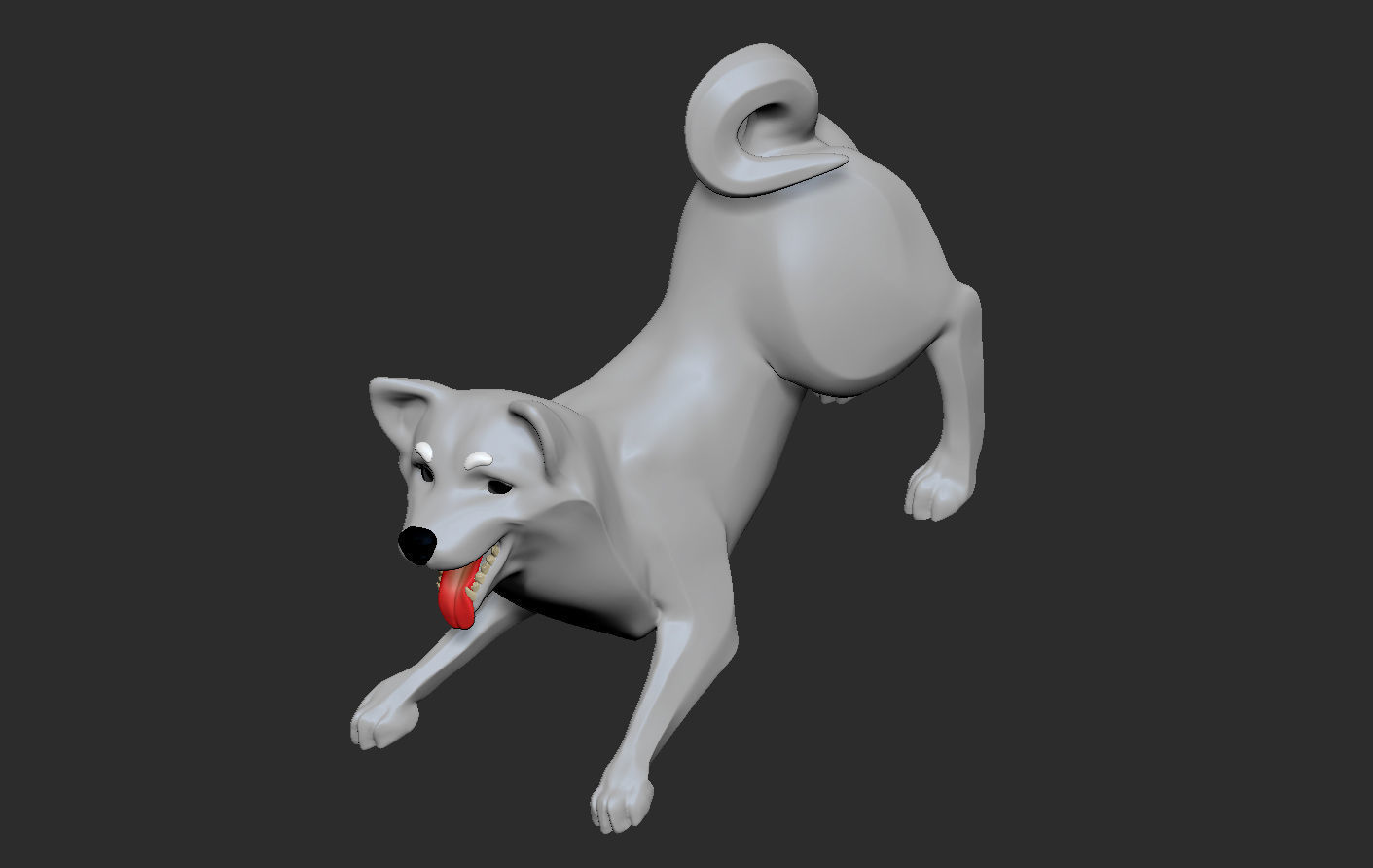 Doggie Shiba-inu 02 statuette 3D print model 3D print model_13