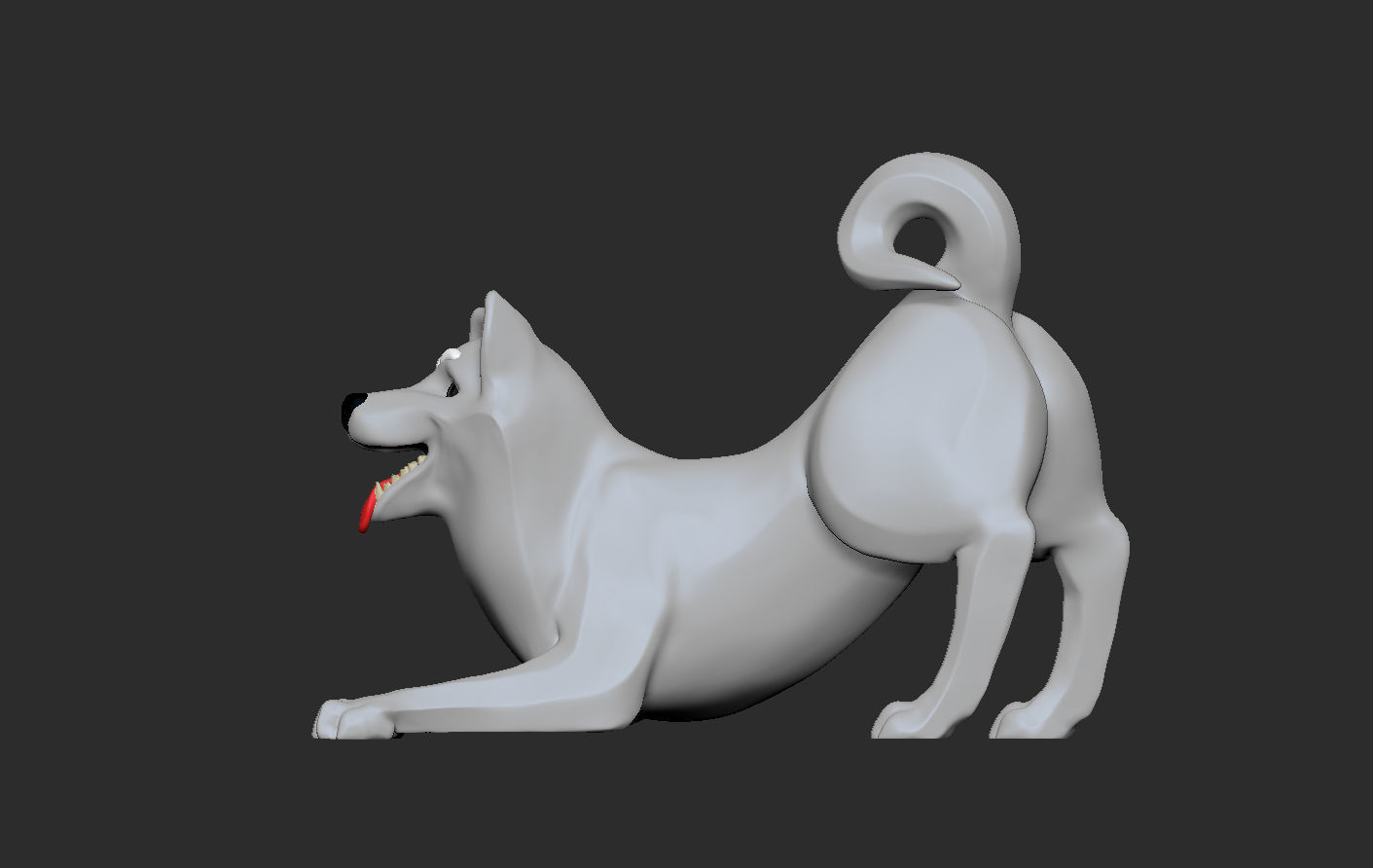 Doggie Shiba-inu 02 statuette 3D print model 3D print model_9
