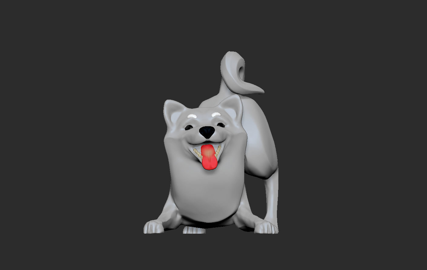 Doggie Shiba-inu 02 statuette 3D print model 3D print model_11