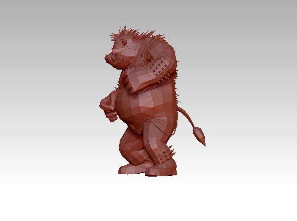 Orge Monster low poly  troll Low-poly 3D model_16