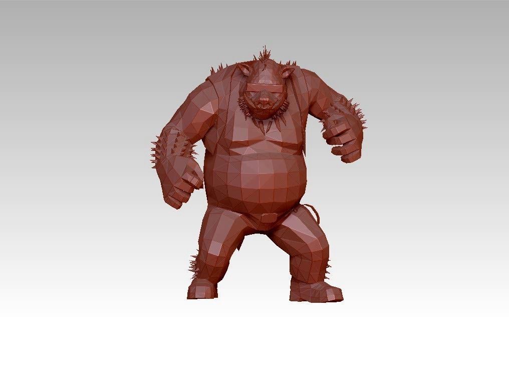 Orge Monster low poly  troll Low-poly 3D model_1