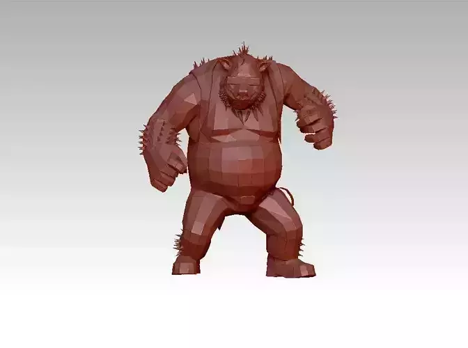 Orge Monster low poly  troll Low-poly 3D model