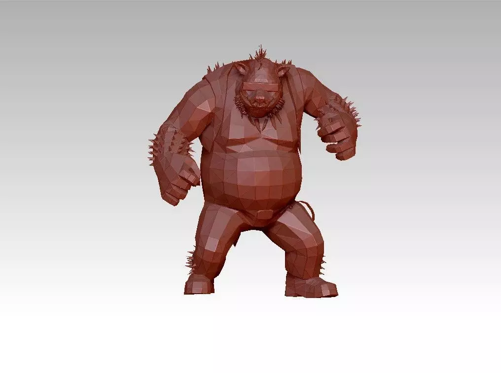 Orge Monster low poly  troll Low-poly 3D model_0