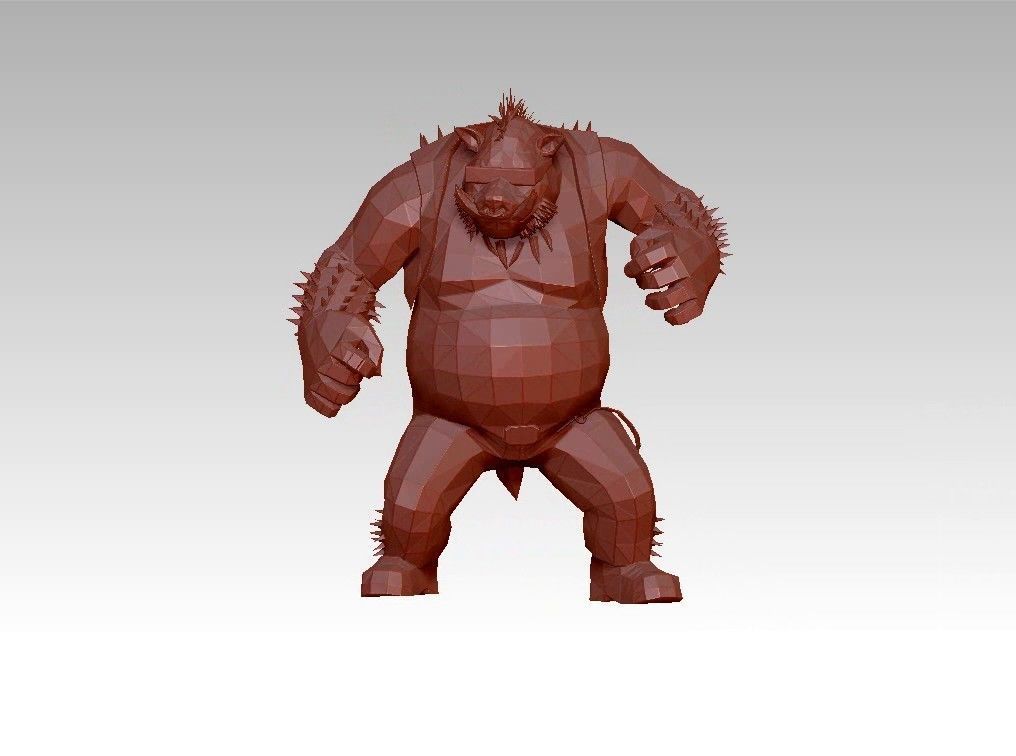 Orge Monster low poly  troll Low-poly 3D model_20
