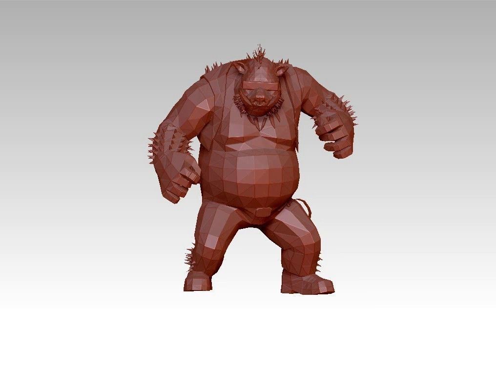 Orge Monster low poly  troll Low-poly 3D model_2