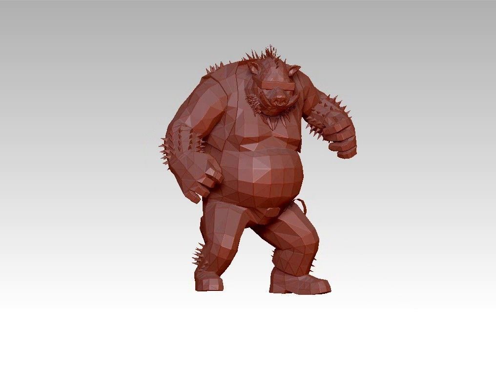 Orge Monster low poly  troll Low-poly 3D model_3