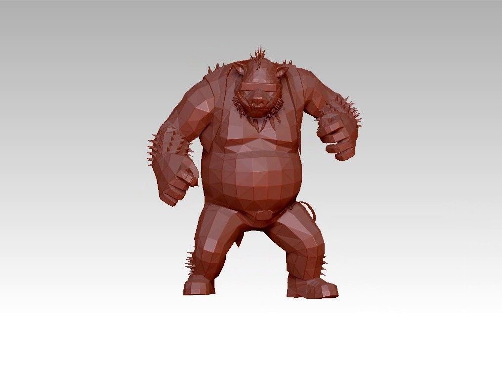 Orge Monster low poly  troll Low-poly 3D model_21