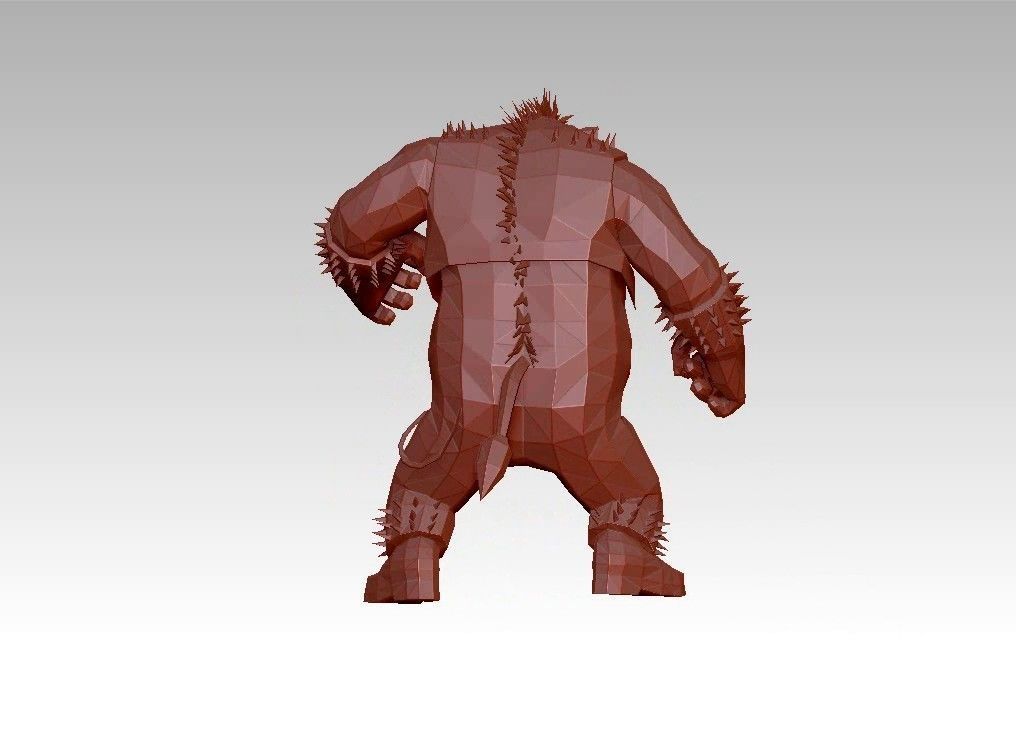Orge Monster low poly  troll Low-poly 3D model_10