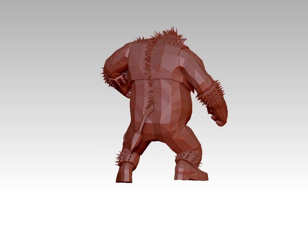 Orge Monster low poly  troll Low-poly 3D model_9