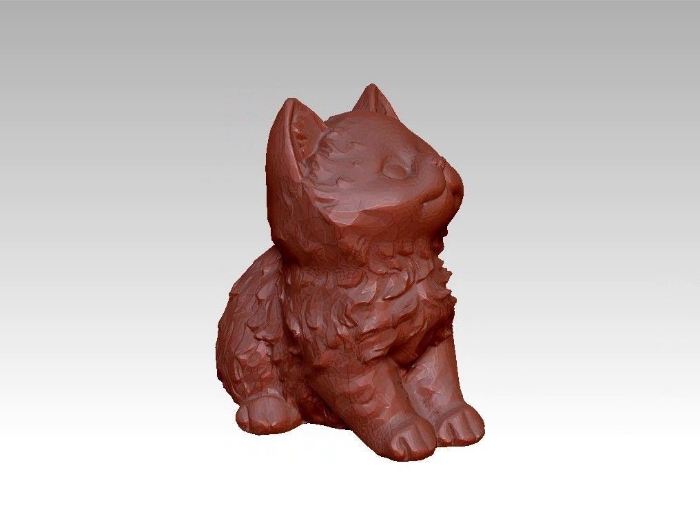 Cat animal pussy 3D print model_5