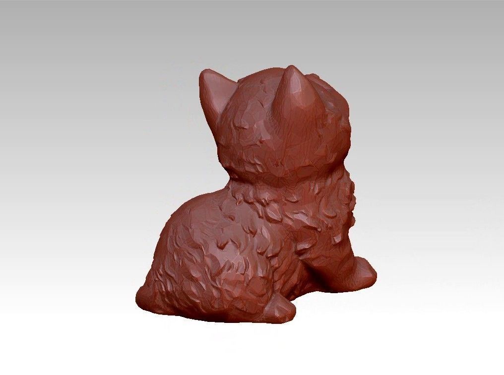 Cat animal pussy 3D print model_10