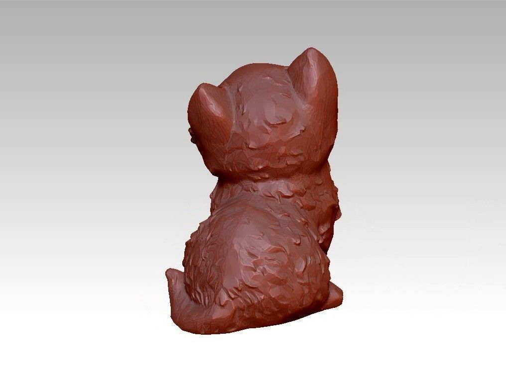 Cat animal pussy 3D print model_13