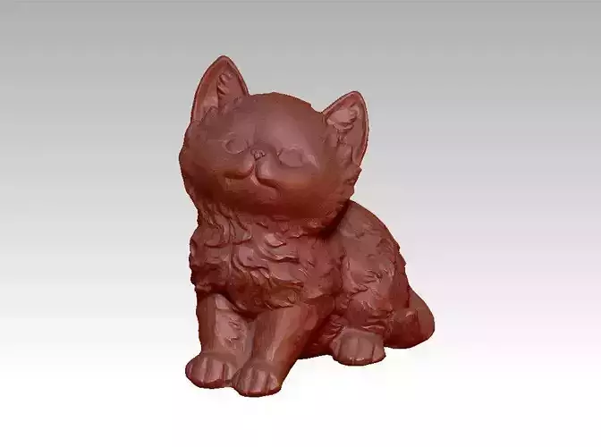 Cat animal pussy 3D print model
