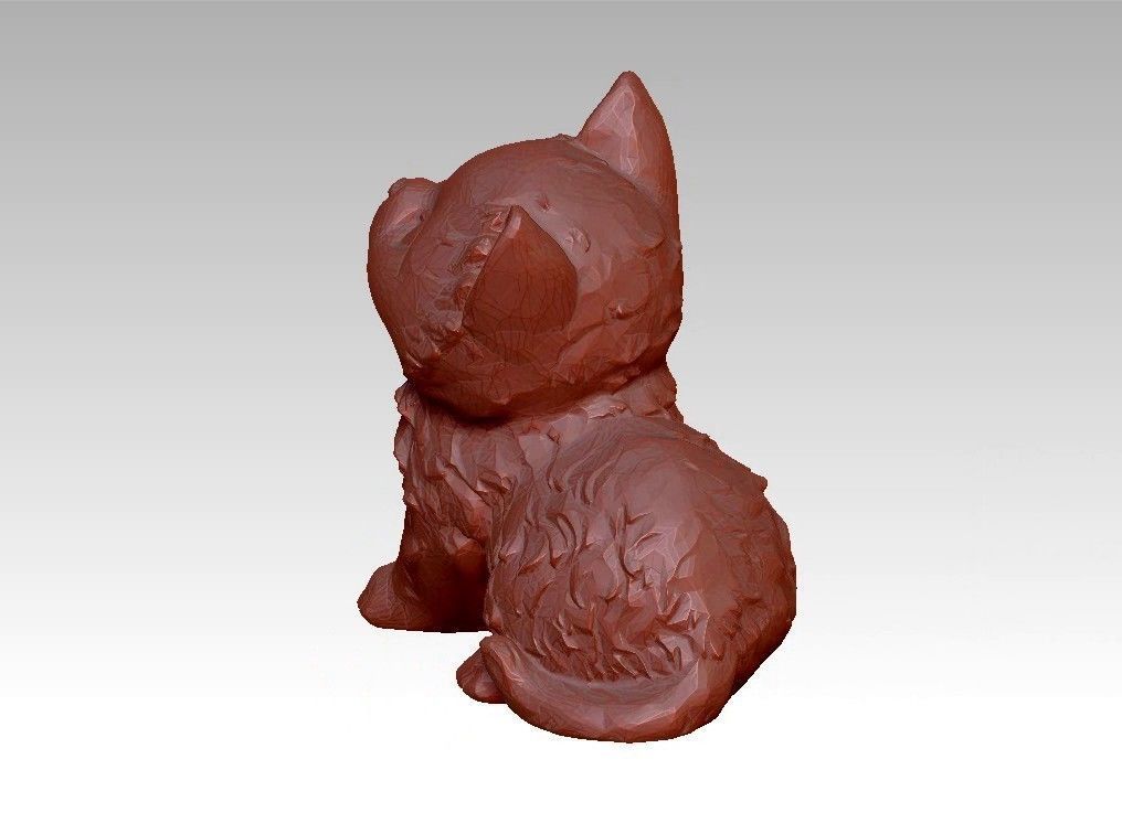 Cat animal pussy 3D print model_16