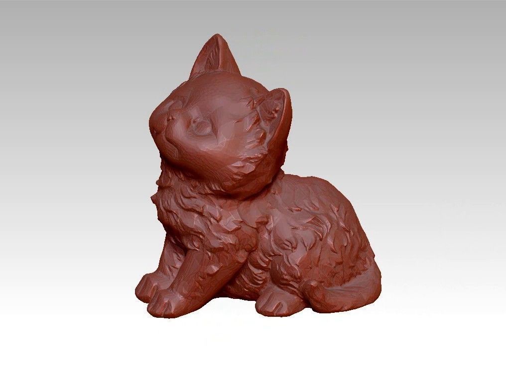 Cat animal pussy 3D print model_20