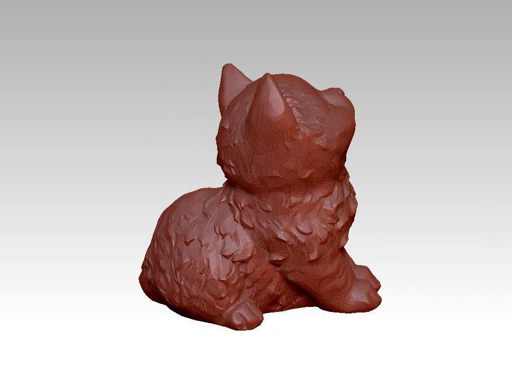 Cat animal pussy 3D print model_8