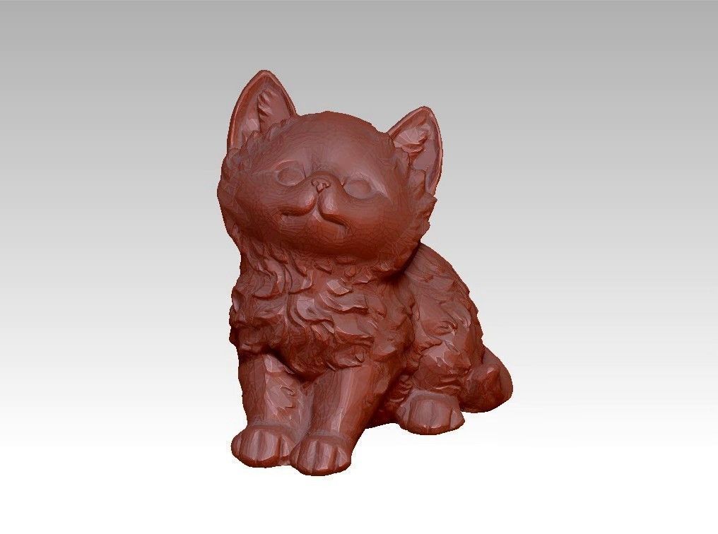 Cat animal pussy 3D print model_1