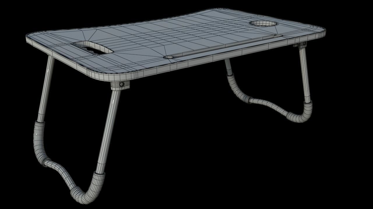 Foldable Bed Table Low-poly 3D model_9