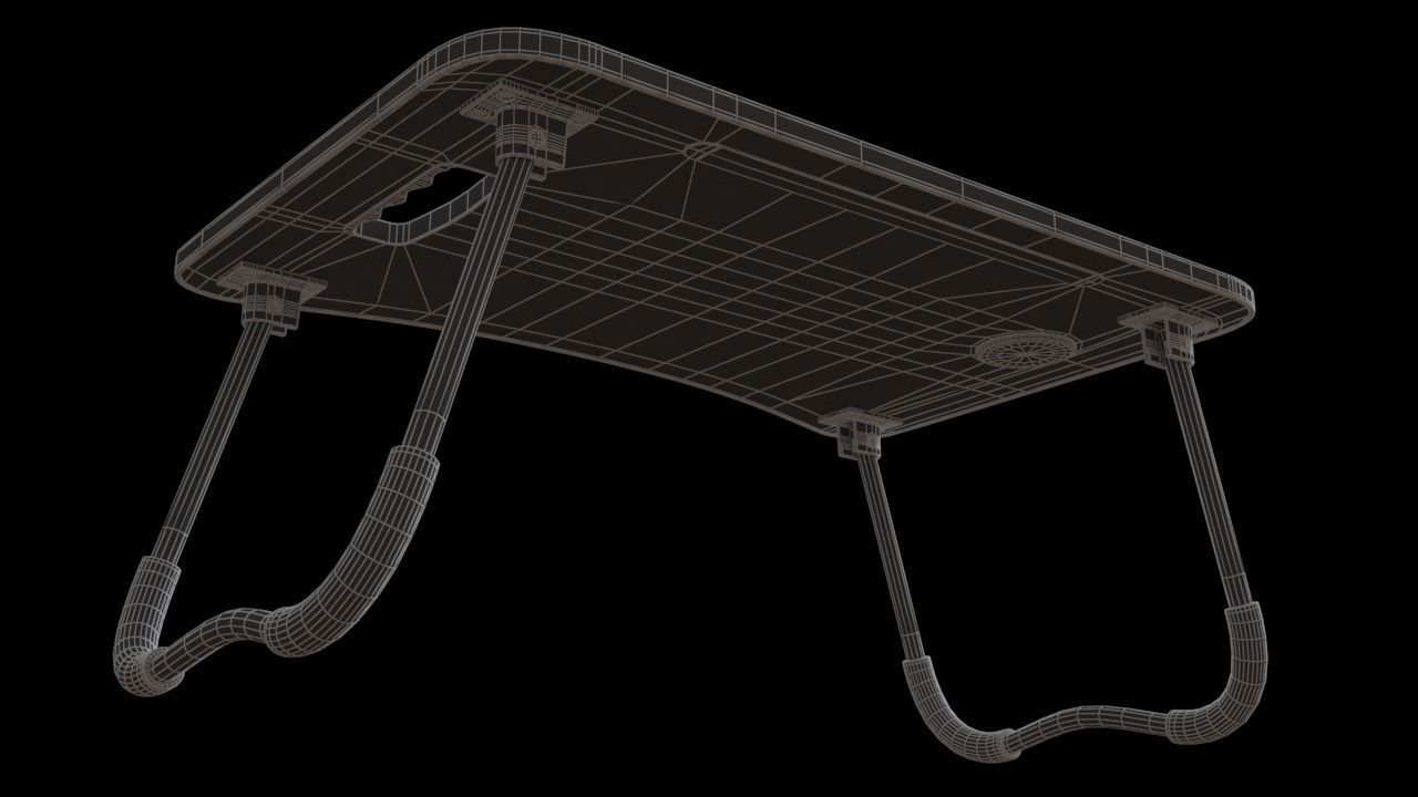 Foldable Bed Table Low-poly 3D model_10