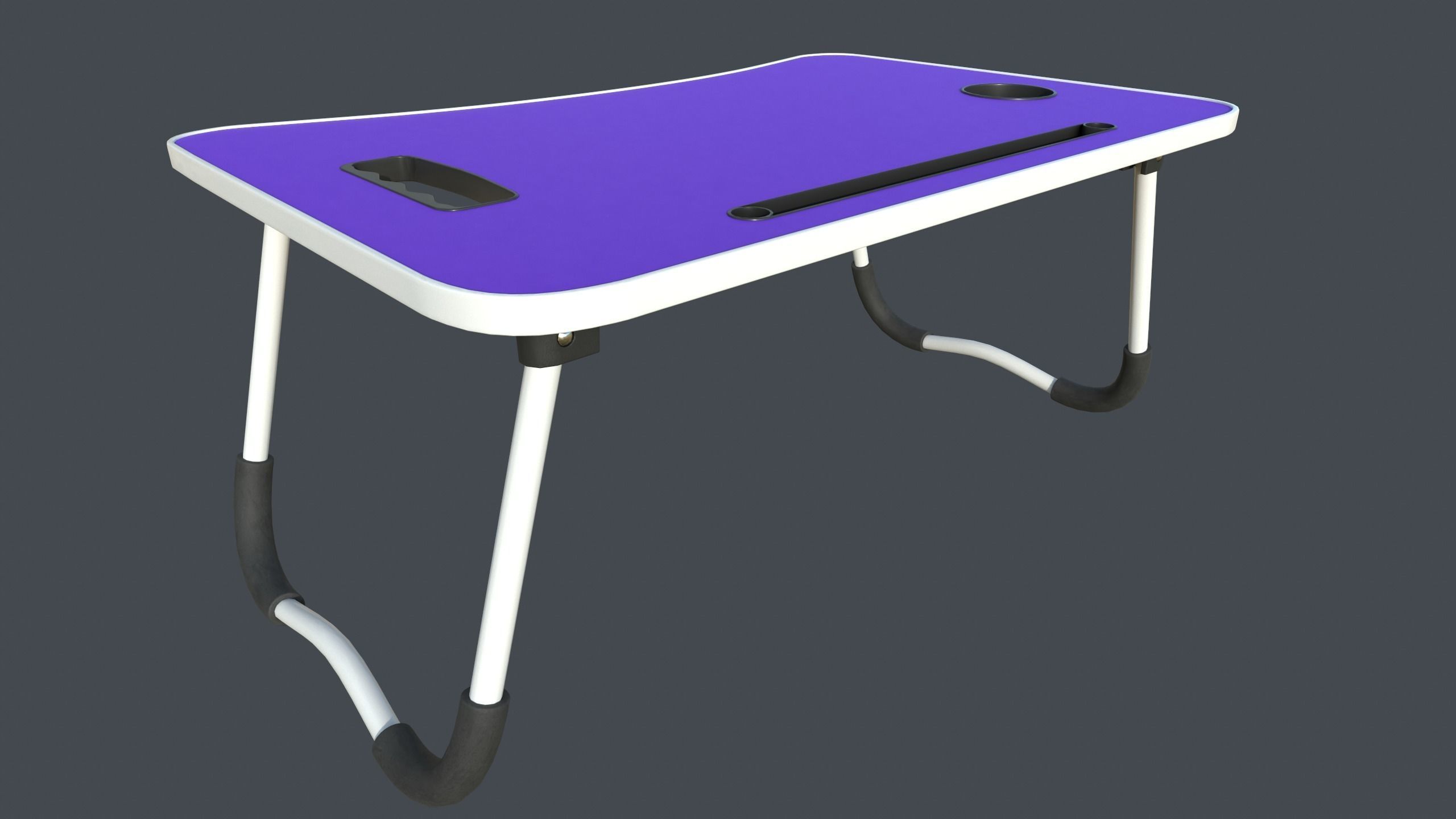 Foldable Bed Table Low-poly 3D model_7
