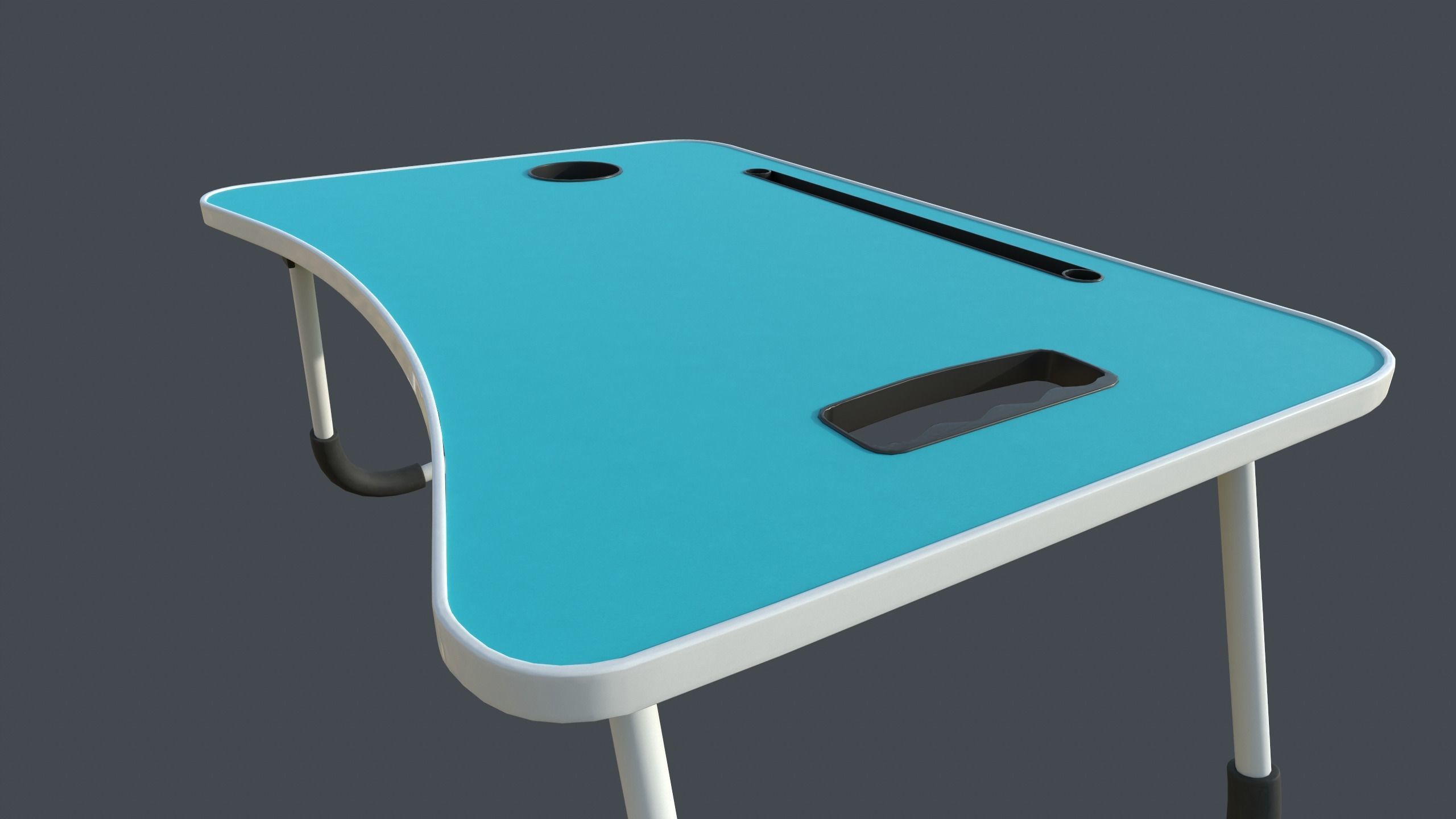 Foldable Bed Table Low-poly 3D model_4