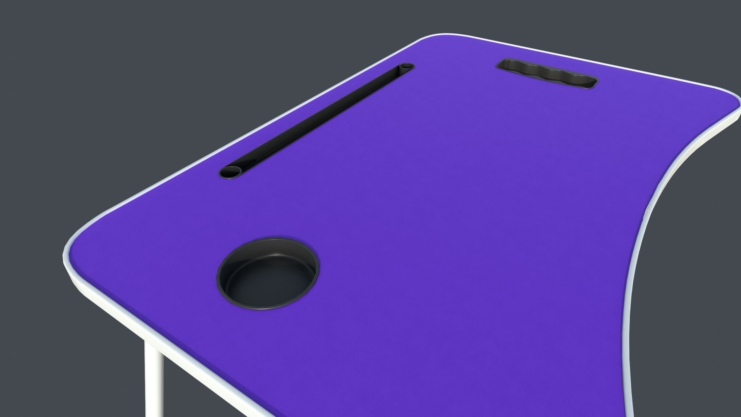 Foldable Bed Table Low-poly 3D model_2