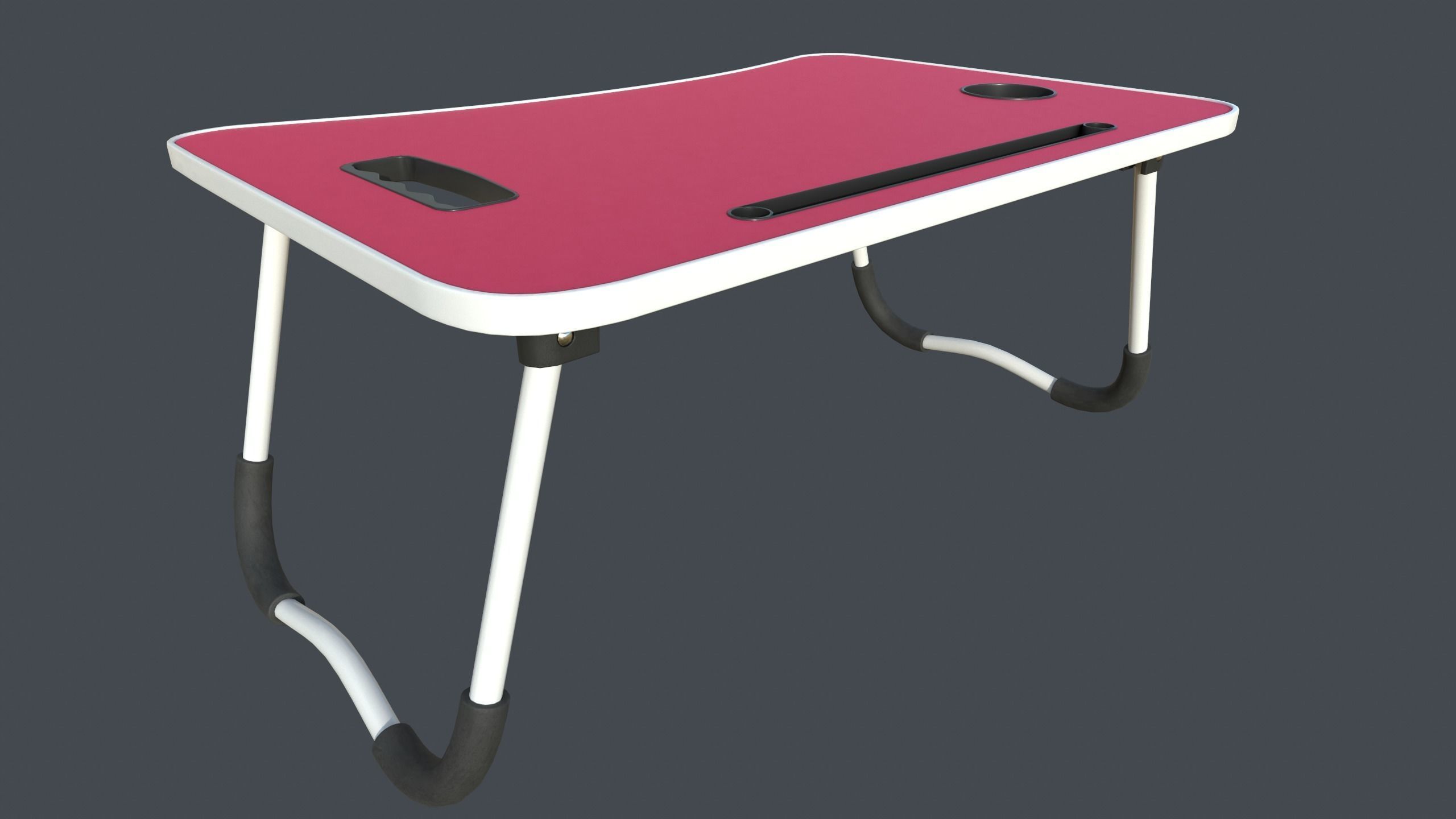 Foldable Bed Table Low-poly 3D model_8